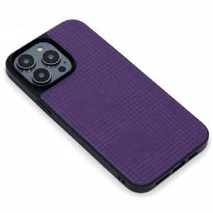 Coque iPhone 14 Pro Simili Cuir Croisé