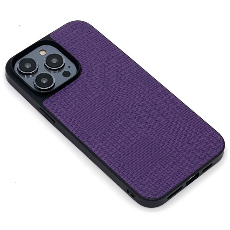 Coque iPhone 14 Pro Simili Cuir Croisé