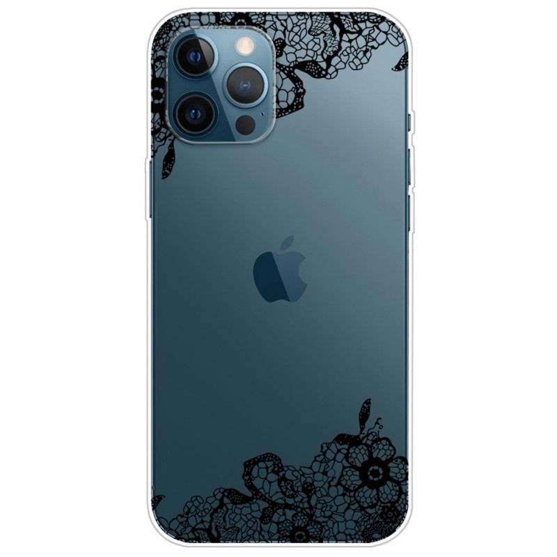 Coque iPhone 14 Pro Transparente Dentelle