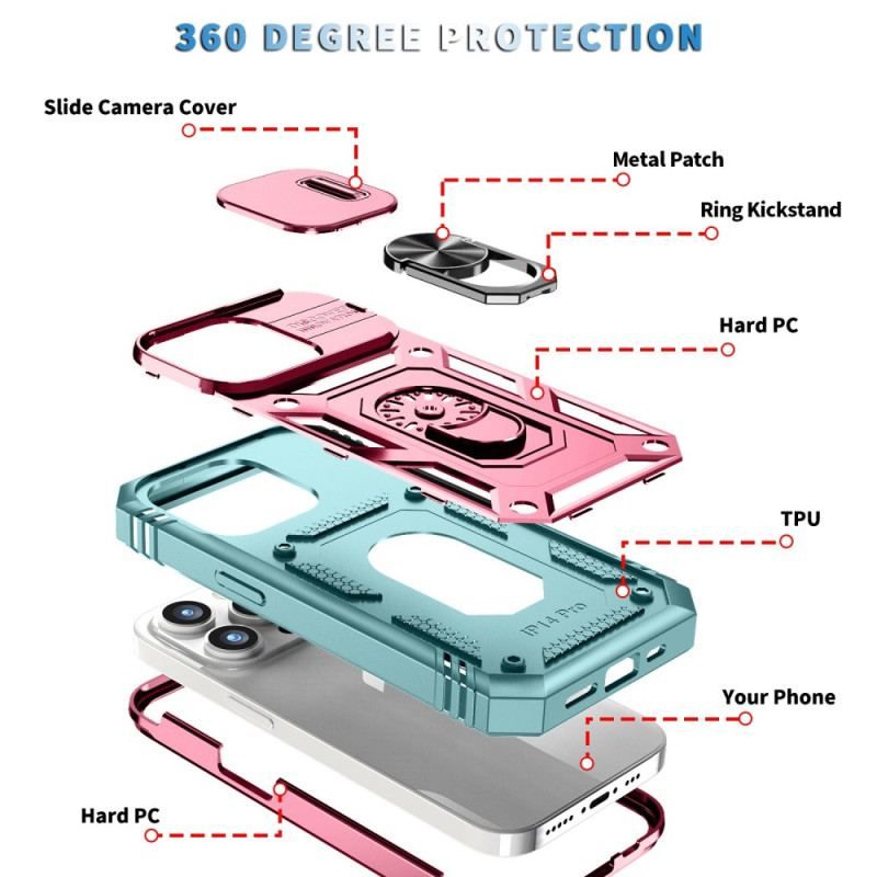 Coque iPhone 14 Pro Ultra Résistante Multi-Fonctionnelle Bicolore