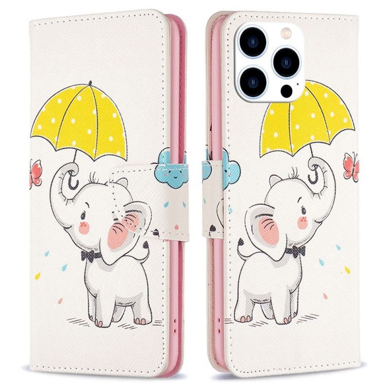 Housse iPhone 14 Pro Bébé Éléphant