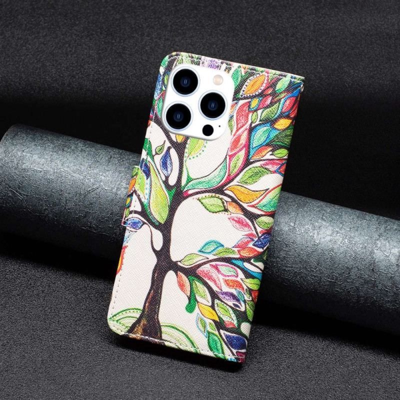 Housse iPhone 14 Pro Peinture Arbre