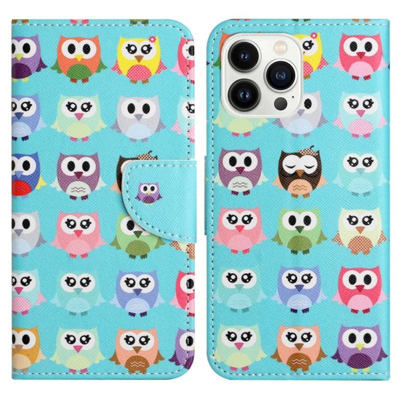 Housse iPhone 14 Pro Tribu de Hiboux