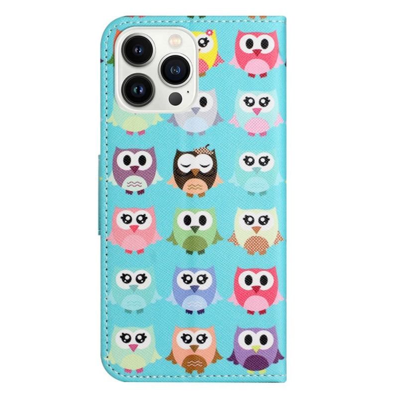 Housse iPhone 14 Pro Tribu de Hiboux