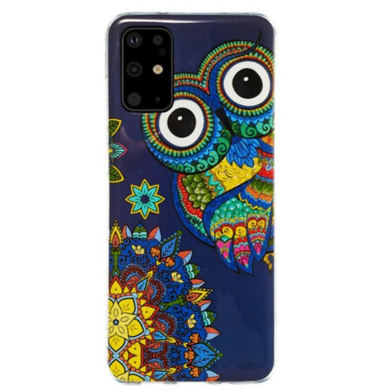 Coque Samsung Galaxy S20 Plus / S20 Plus 5G Hibou Mandala Fluorescente