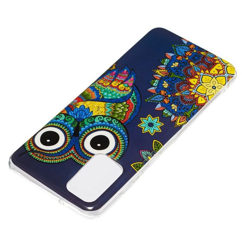 Coque Samsung Galaxy S20 Plus / S20 Plus 5G Hibou Mandala Fluorescente