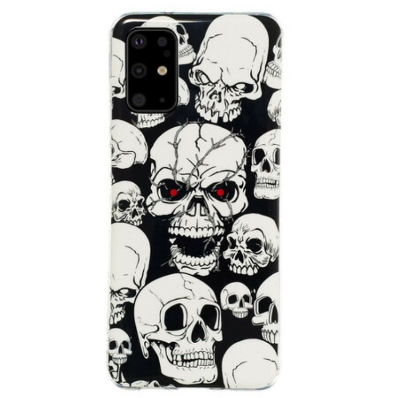 Coque Samsung Galaxy S20 Plus / S20 Plus 5G Têtes de Mort Fluorescente