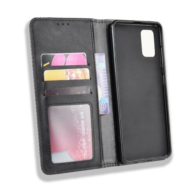 Flip Cover Samsung Galaxy S20 Plus / S20 Plus 5G Effet Cuir Vintage Stylisé