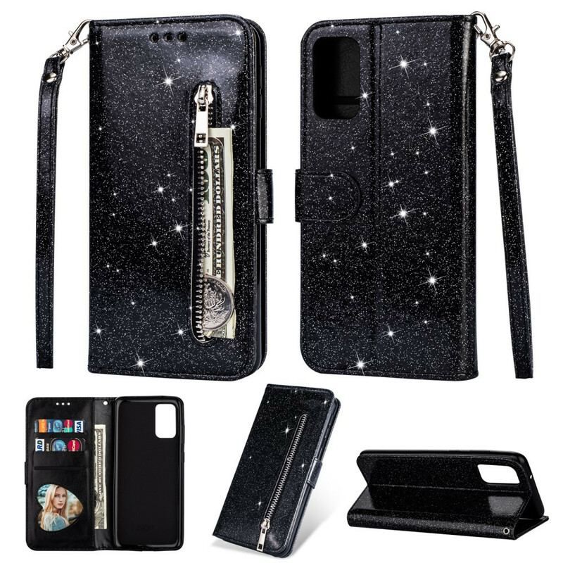 Housse Samsung Galaxy S20 Plus / S20 Plus 5G Porte-Monnaie Paillettes