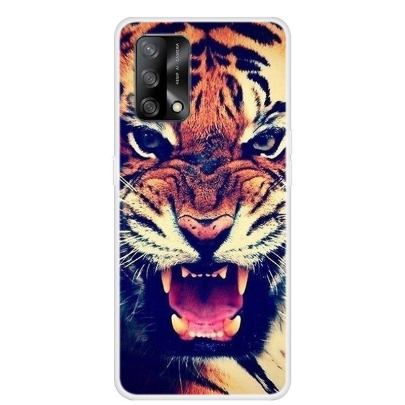 Coque Oppo A74 4G Tigre Féroce