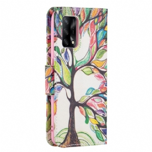 Housse Oppo A74 4G dessin arbre