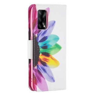 Housse Oppo A74 4G pétales colorés