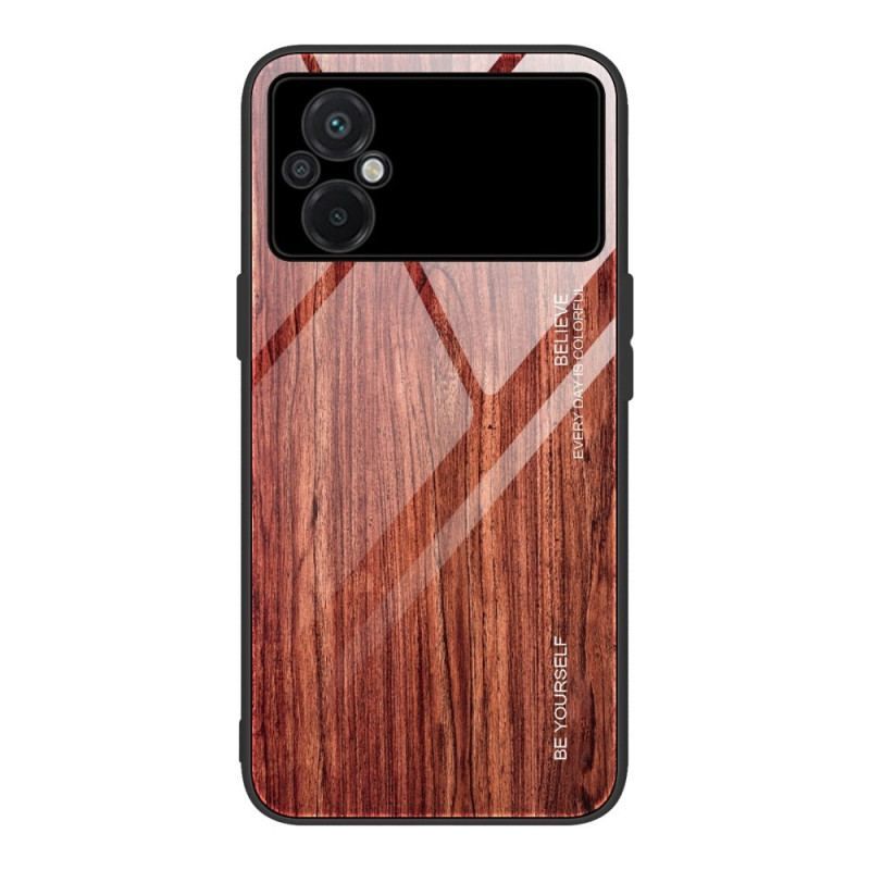 Coque Poco M4 5G Verre Trempé Design Bois