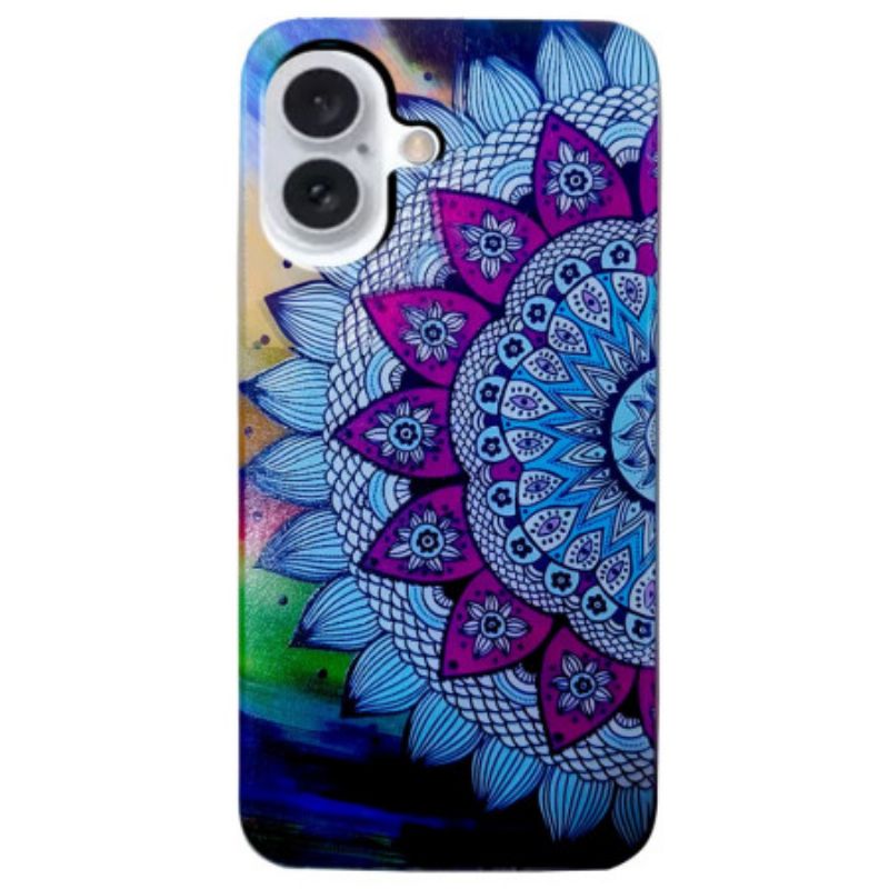 Coque iPhone 16 Plus Fleur de Mandala