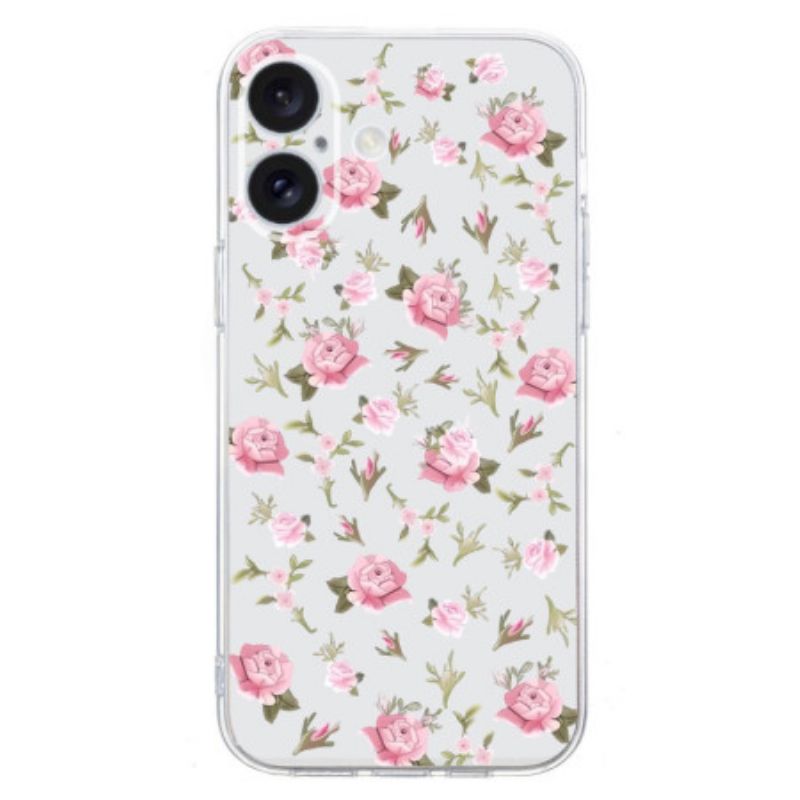 Coque iPhone 16 Plus Petites Fleurs Roses