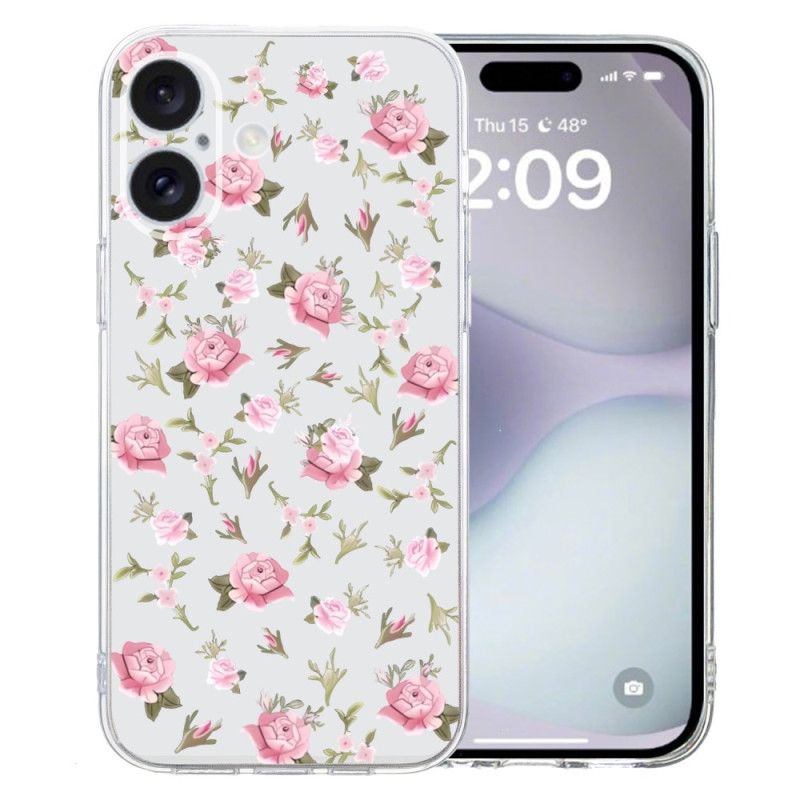 Coque iPhone 16 Plus Petites Fleurs Roses