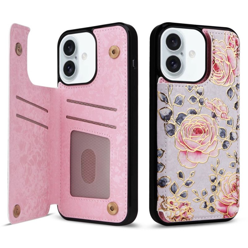 Coque iPhone 16 Plus Protection RFID Florale