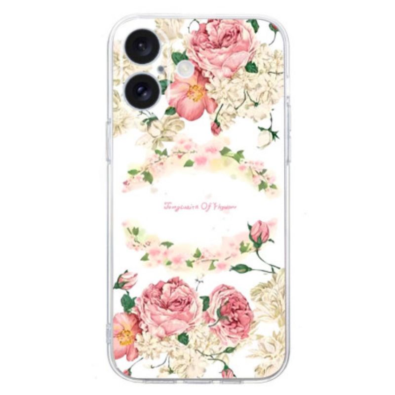 Coque iPhone 16 Plus Roses Vintage