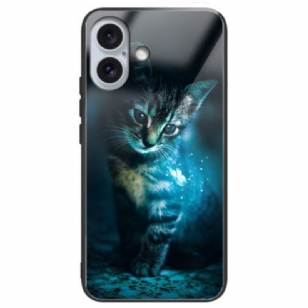 Coque iPhone 16 Plus Verre Trempé Chat