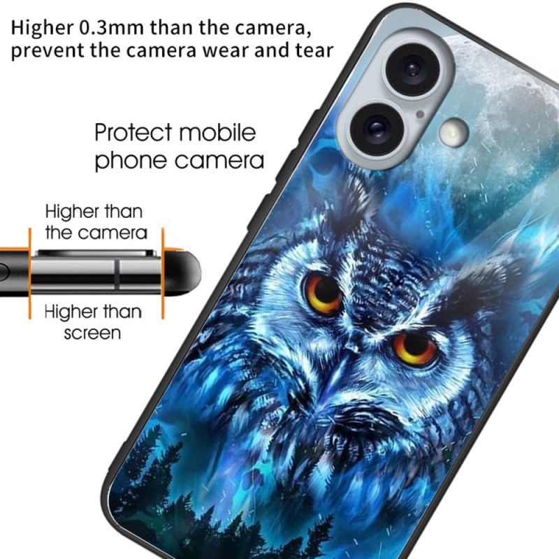 Coque iPhone 16 Plus Verre Trempé Chouette des Forêts