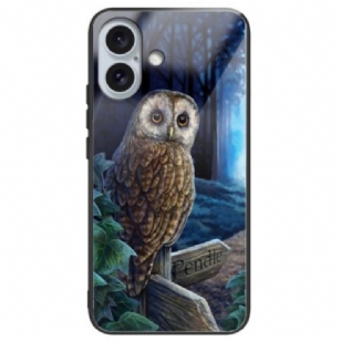 Coque iPhone 16 Plus Verre Trempé Hibou