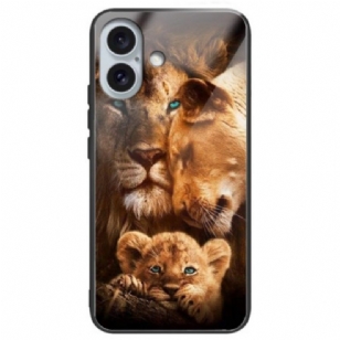 Coque iPhone 16 Plus Verre Trempé Lions