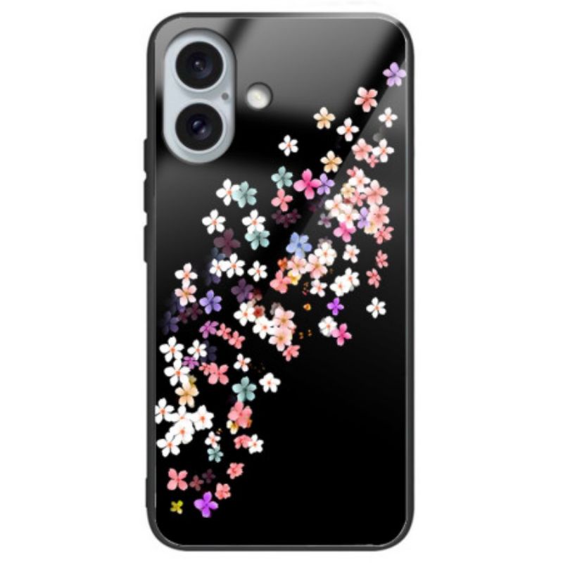 Coque iPhone 16 Plus Verre Trempé Motif Floral