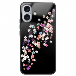 Coque iPhone 16 Plus Verre Trempé Motif Floral