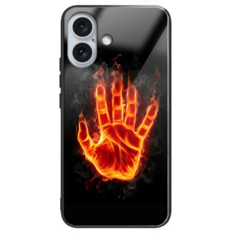 Coque iPhone 16 Plus Verre Trempé Paume de Feu