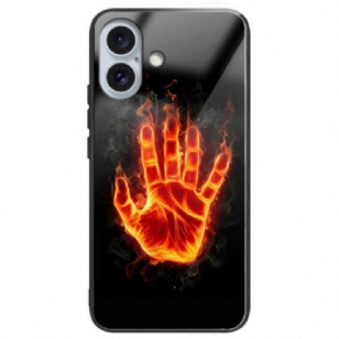 Coque iPhone 16 Plus Verre Trempé Paume de Feu