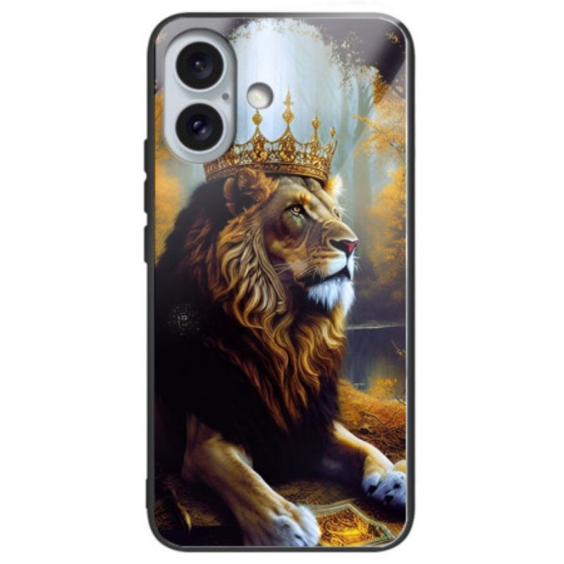 Coque Phone 16 Plus Verre Trempé Roi Lion