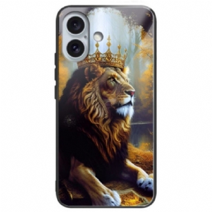 Coque Phone 16 Plus Verre Trempé Roi Lion