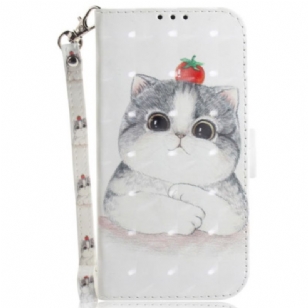 Housse iPhone 16 Plus Chat Mignon à Lanière