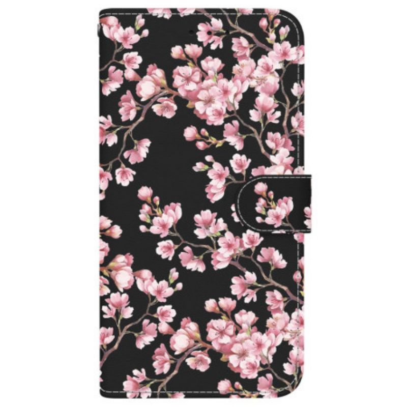 Housse iPhone 16 Plus Fleurs de Prunier à Lanière