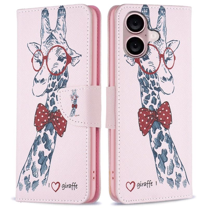 Housse iPhone 16 Plus Girafe Intello