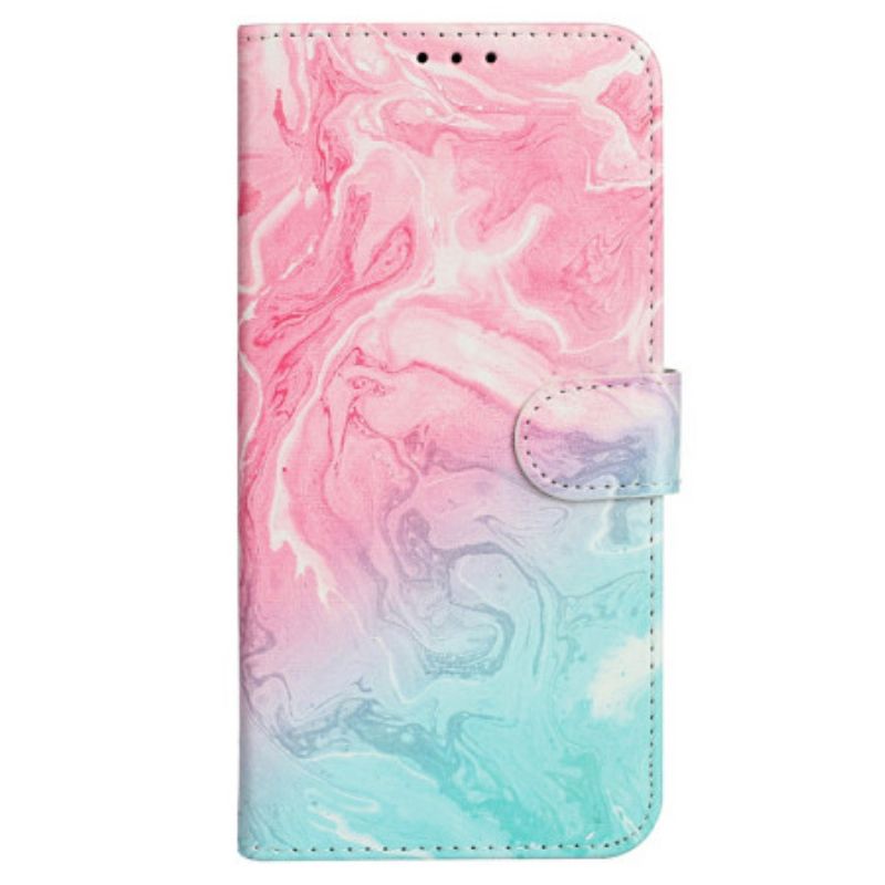 Housse iPhone 16 Plus Marbre Rose Vert