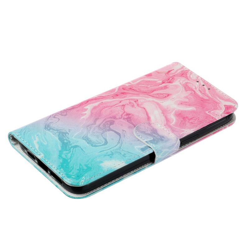 Housse iPhone 16 Plus Marbre Rose Vert