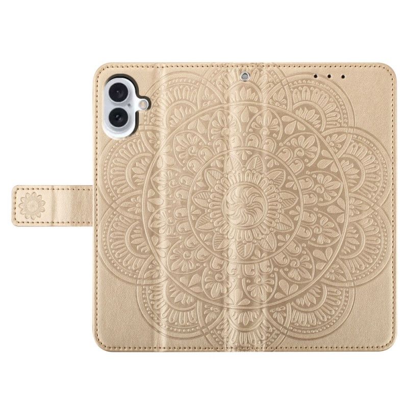 Housse iPhone 16 Plus Motif Mandala à Lanière