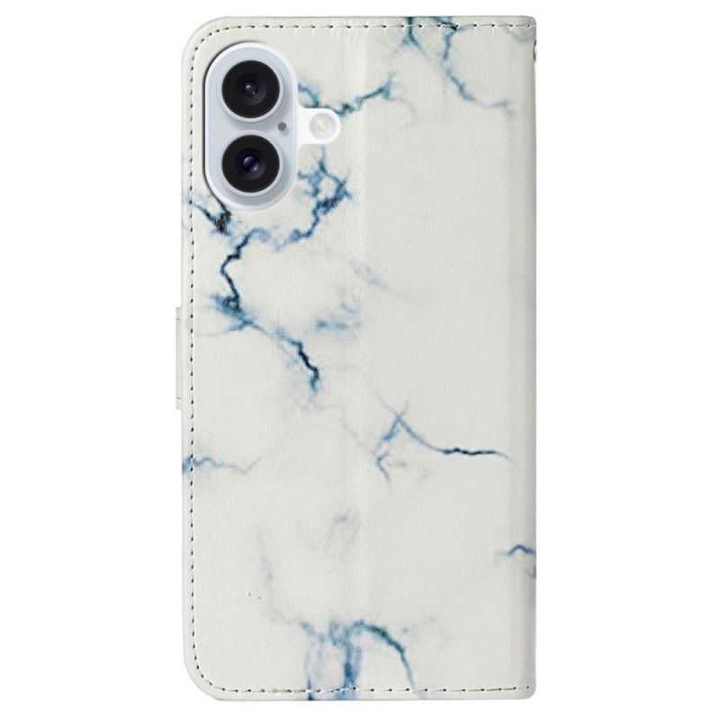 Housse iPhone 16 Plus Motif Marbre Blanc