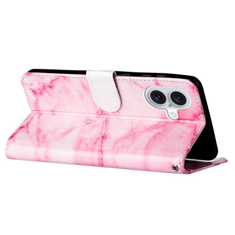 Housse iPhone 16 Plus Motif Marbre Rose