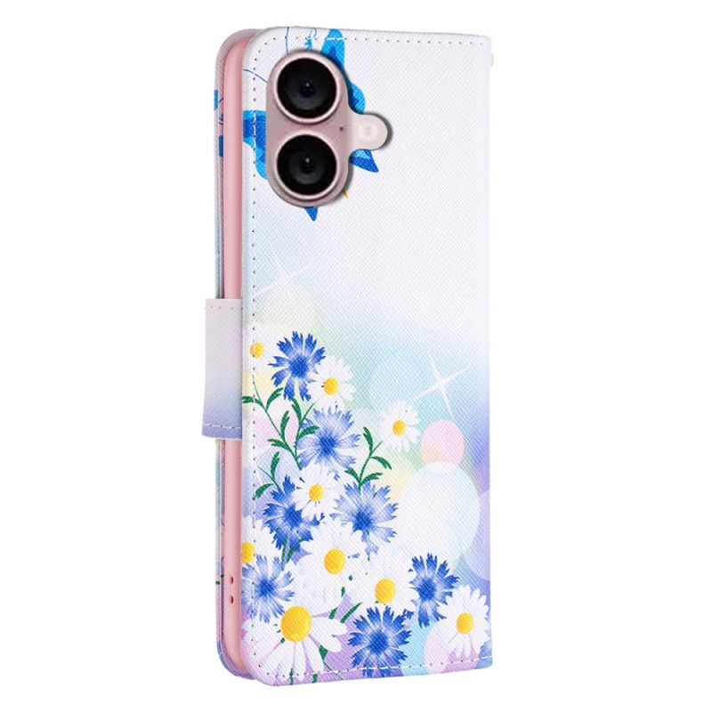 Housse iPhone 16 Plus Motif Papillons et Fleurs