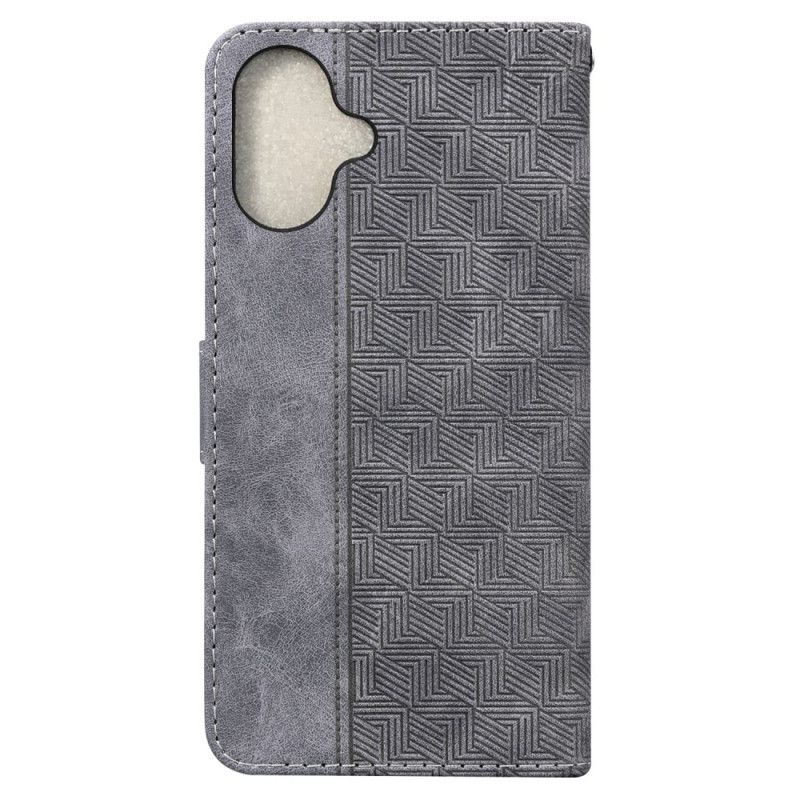 Housse iPhone 16 Plus Motif Tissé à Lanière