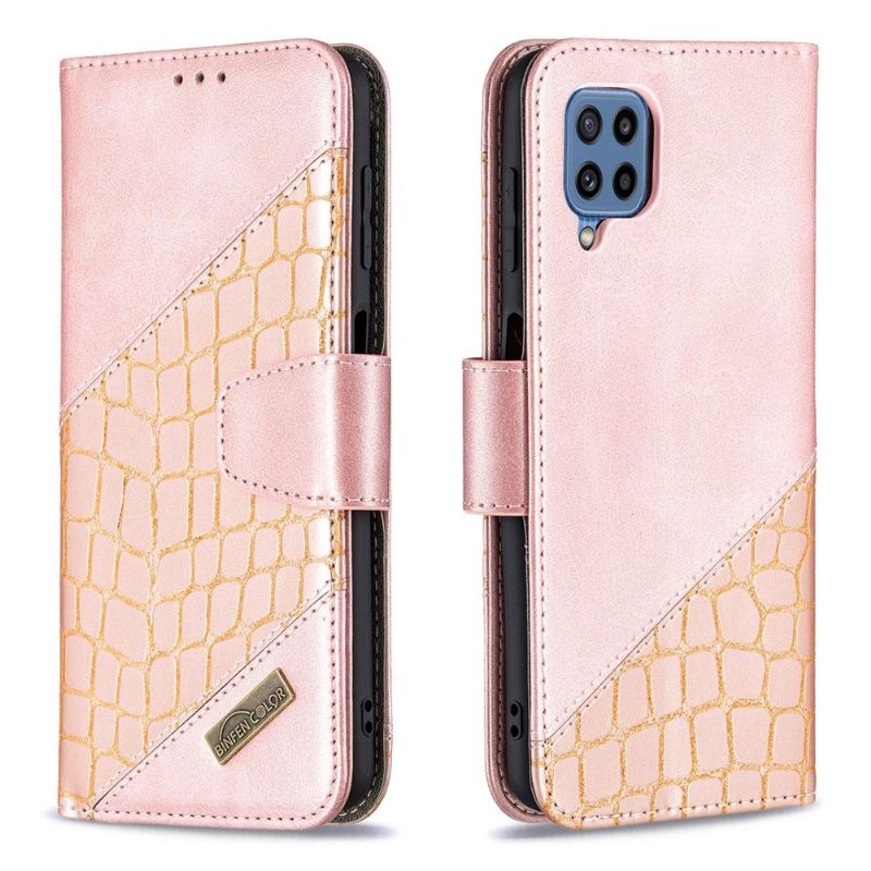 Housse Samsung Galaxy M32 Effet Cuir Aspect Croco