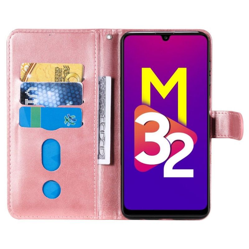 Housse Samsung Galaxy M32 Éléna Portefeuille