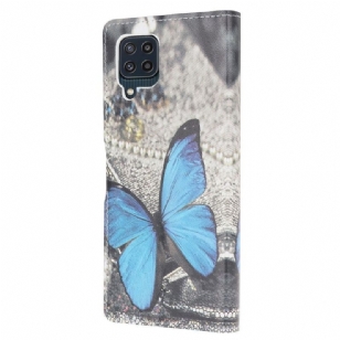 Housse Samsung Galaxy M32 Papillon Bleu