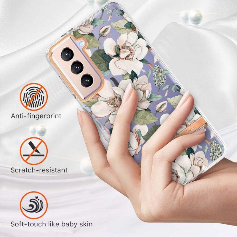 Coque Samsung Galaxy S21 Plus 5G Gardénia fleur blanche