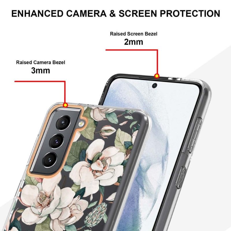 Coque Samsung Galaxy S21 Plus 5G Gardénia fleur blanche