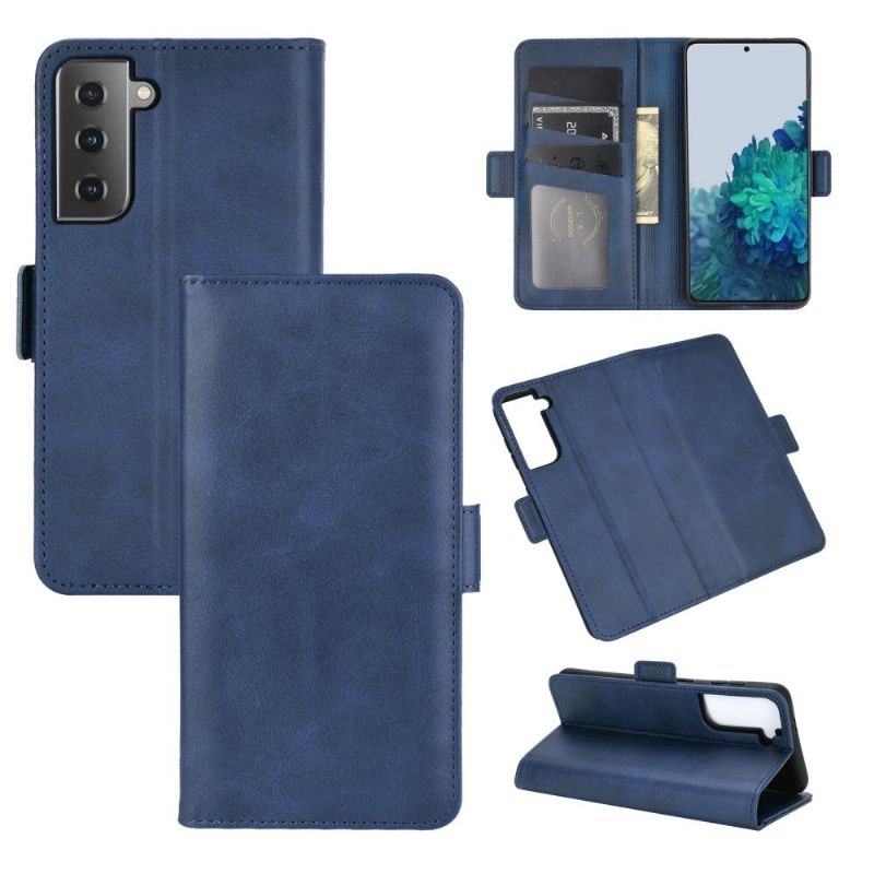 Housse portefeuille Samsung Galaxy S21 Plus simili cuir mat