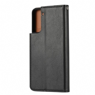 Housse Samsung Galaxy S21 Plus simili cuir stand case