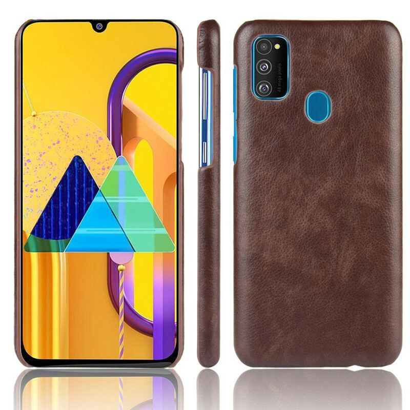 Coque Samsung Galaxy M21 Effet Cuir Litchi